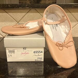 Brand New with box size 1 child pink ballet slippers